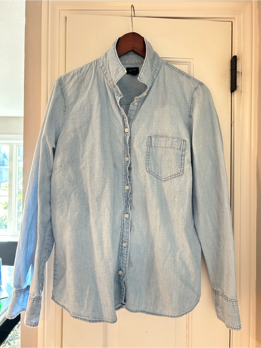 J. Crew Light Blue Denim Button-Down Shirt